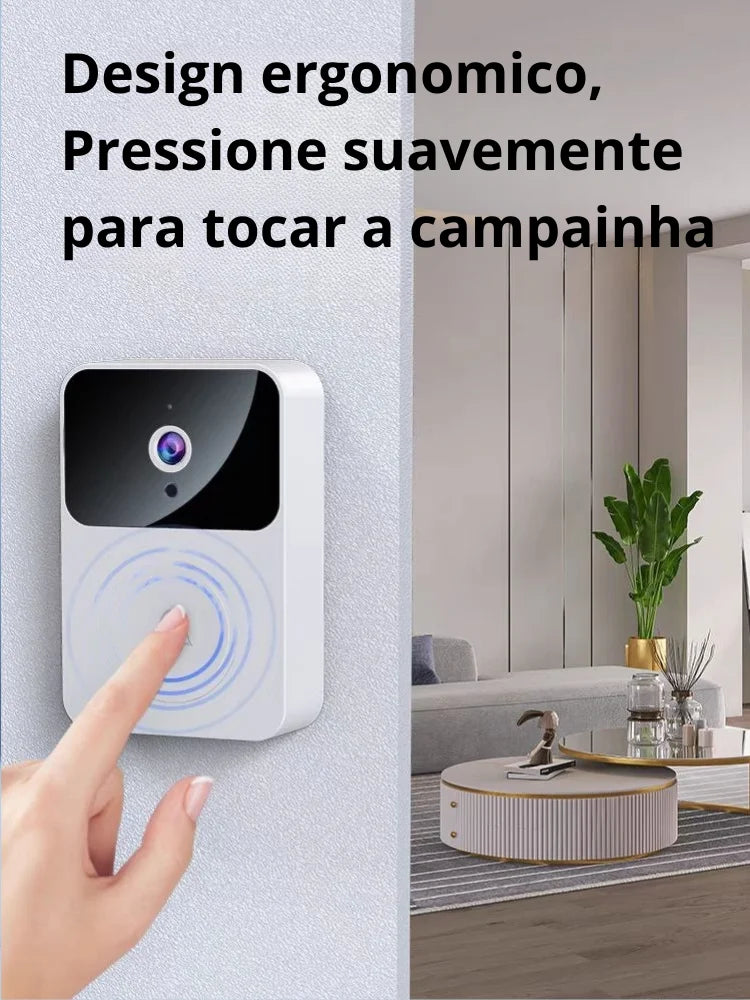 Campainha Inteligente Com Câmera Porteiro Eletrônico Sem Fio